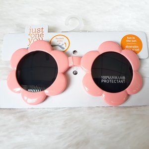 Carter Kid's Just one you Floral Round Sunglasses (Ages 0+) Peachy Pink ~ NEW!!!